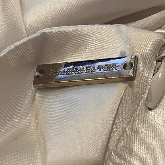 Maniere de Voir White Satiny Ruched Mini Dress 2 - Picture 6 of 9